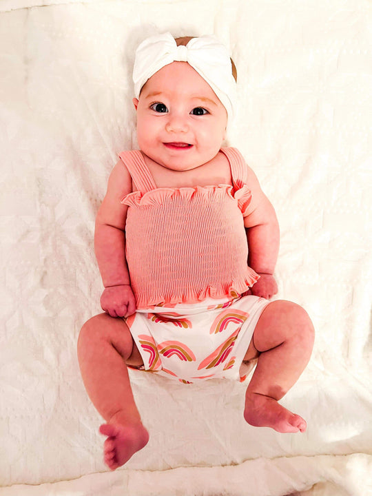 Pink Rainbow Bummie Set