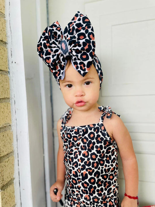 Little Jams leopard messy wrap