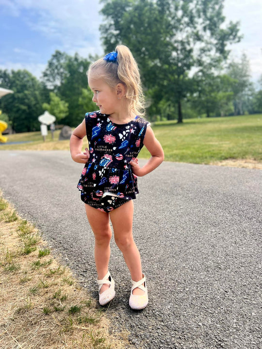 Little firecracker peplum set