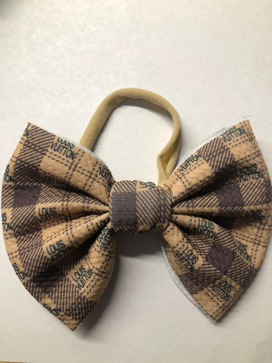 Brown checkered nylon