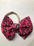 Sale bow pink leopard