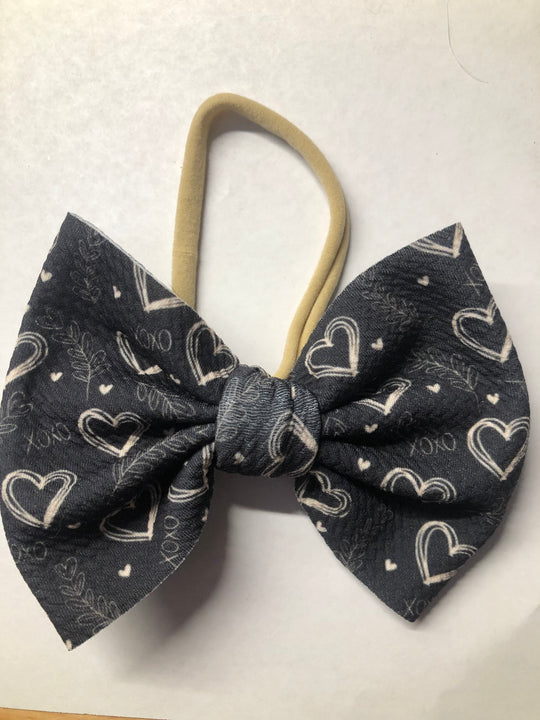 Sale bow hearts nylon