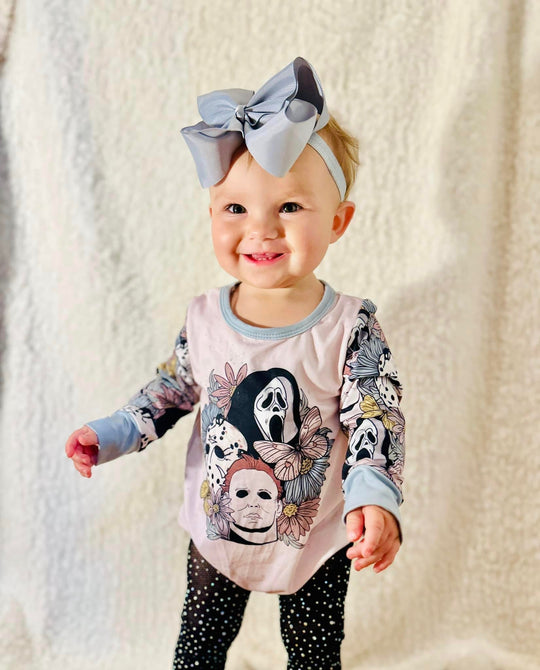 Floral horror romper