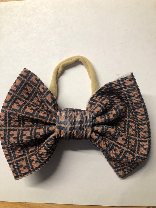 Sale bow Brown nylon