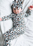 Fall leopard gown and headband set