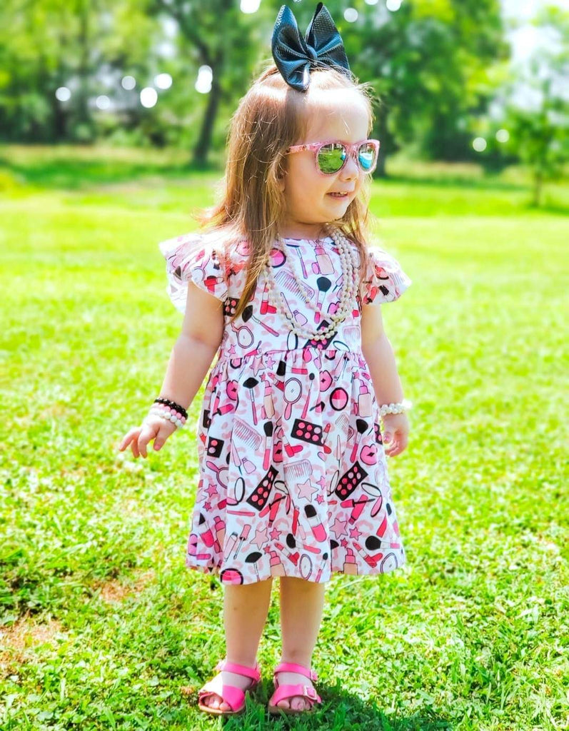 Pink makeup dress