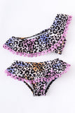 Two Piece purple leopard swimsuit
