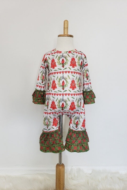 Clover Cottage Red Bird Romper