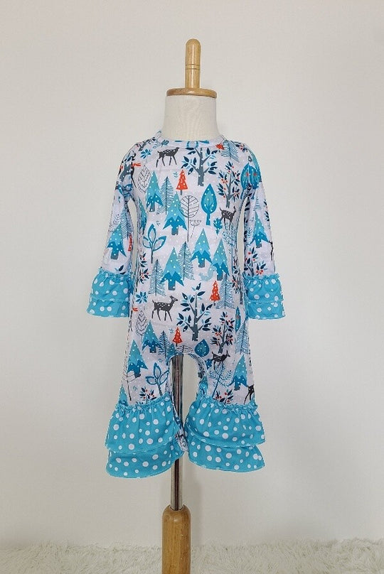 Clover Cottage Winter Wonderland romper