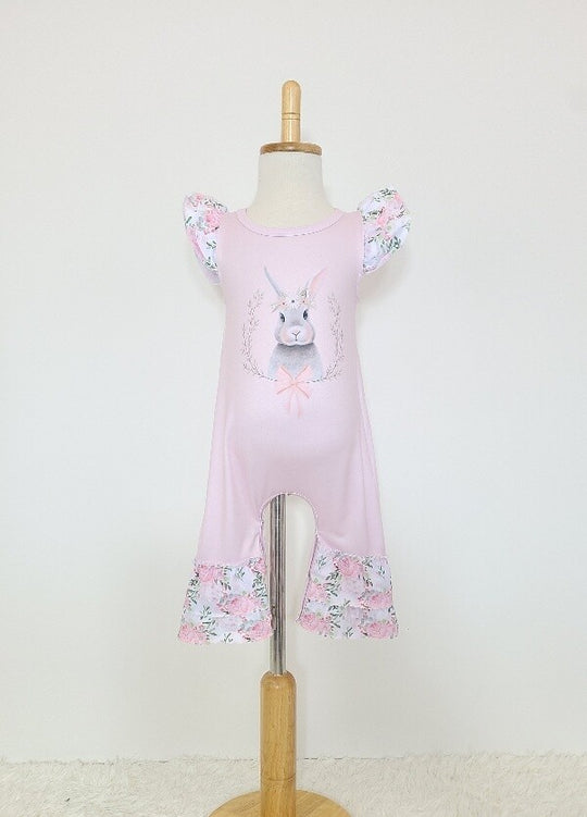 Clover Cottage Wiggle nose bunny romper