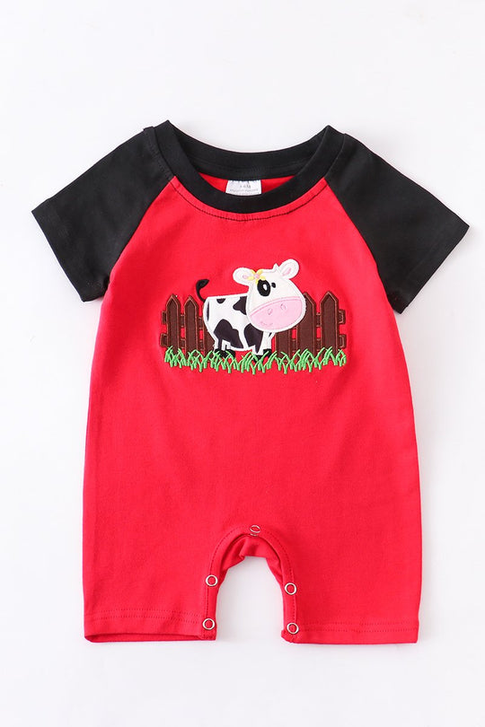 Red Cow Boy Romper