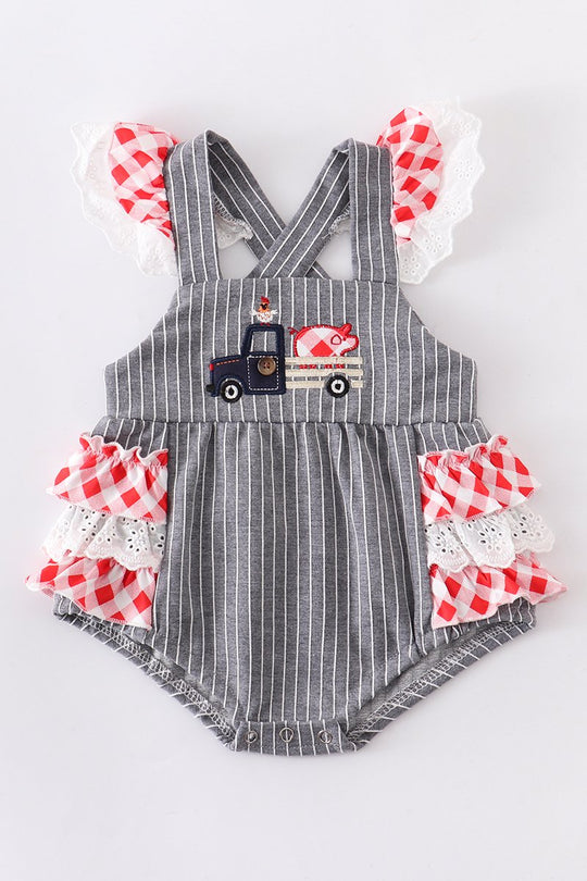 Farm Animal Applique romper