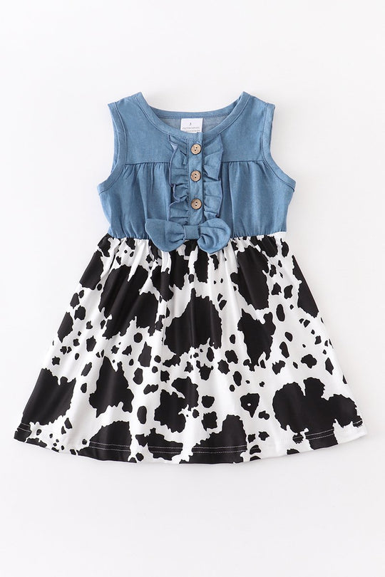 Denim cow dress