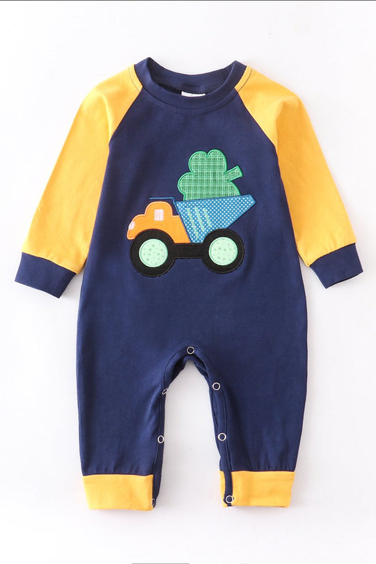 Boy Clover Truck Romper