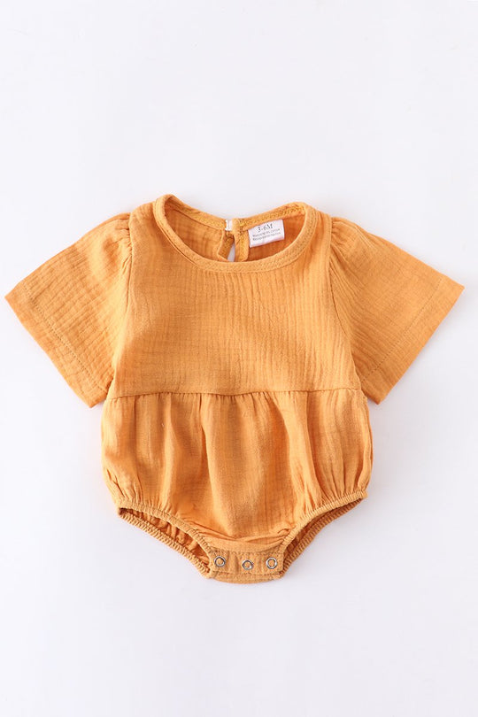 Mustard Linen romper