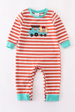 Turkey Stripe Train romper