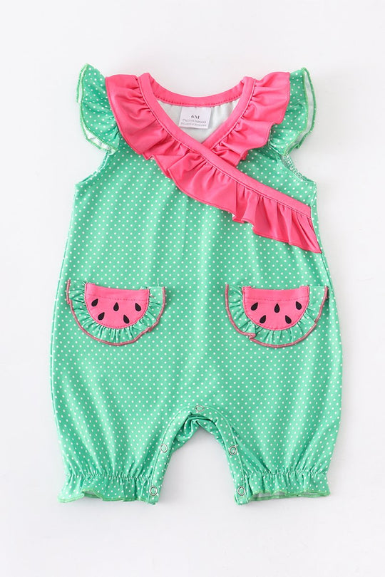 Watermelon Ruffle romper