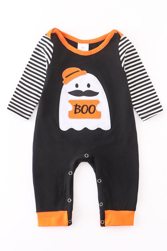Boy ghost stripe romper