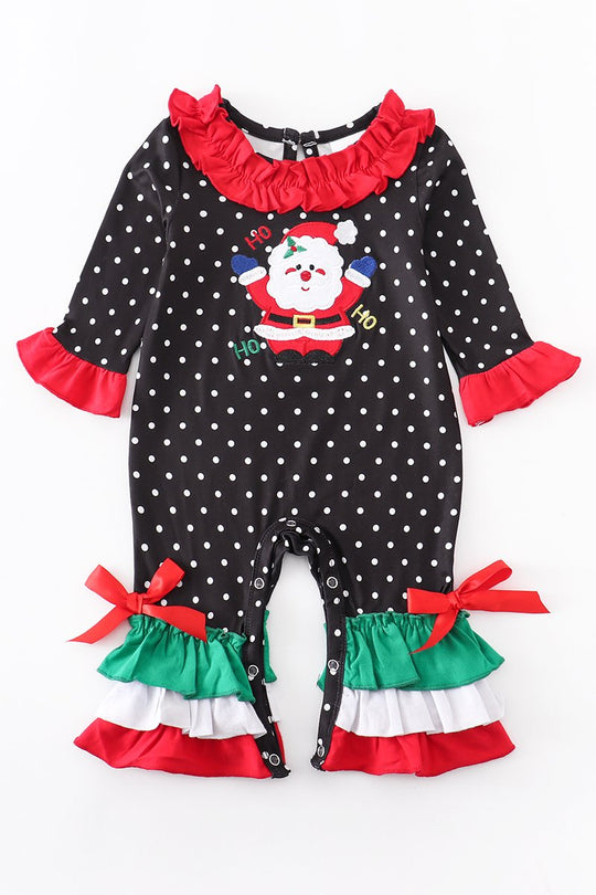 Polka Dot Santa romper