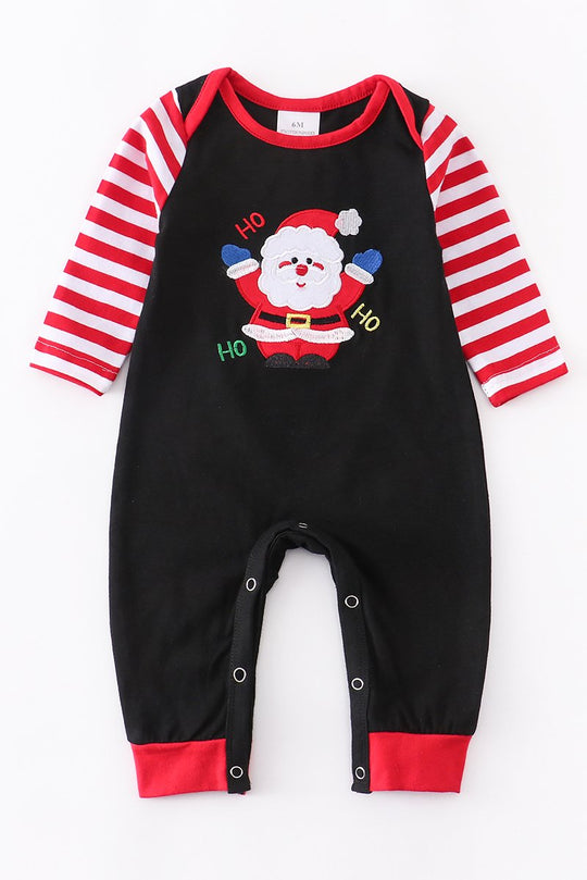 Boy Santa Stripe Romper