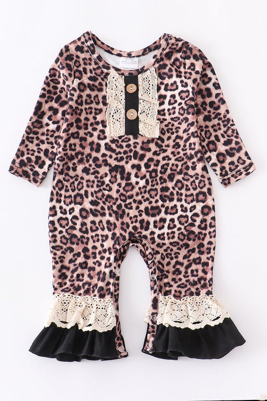 Leopard Ruffle Romper