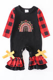 Buffalo Plaid Snowflake romper