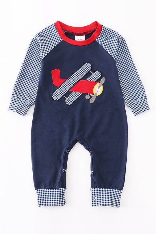 Navy Airplane romper