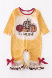 Yellow It's Fall Y'all romper