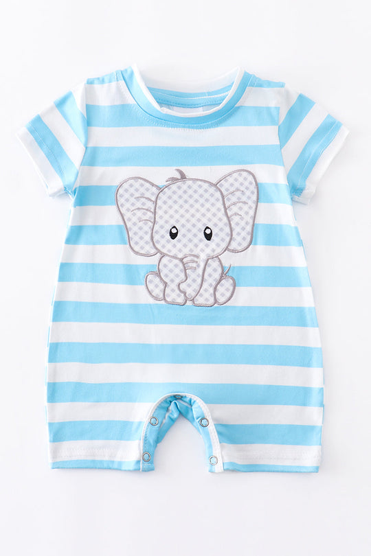 Boy Stripe Elephant romper