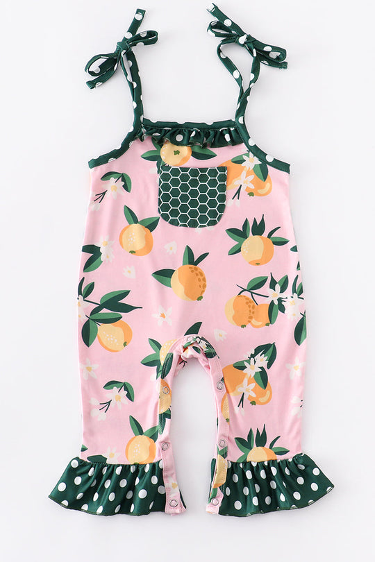 Pink Lemon Tie romper