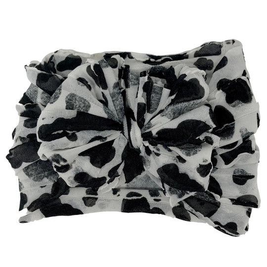 Cow Ruffled Headband