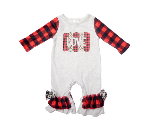 Buffalo Plaid Love Romper