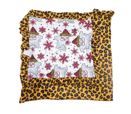 Leopard Santa Milk Silk Blanket