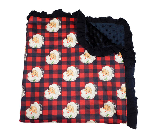 Buffalo plaid Santa minky