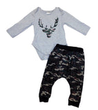 Two Piece Camo Deer Set