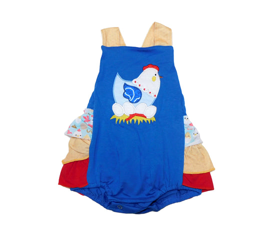 Blue Chicken Romper