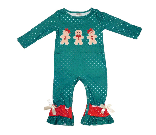 Green Gingerbread Romper