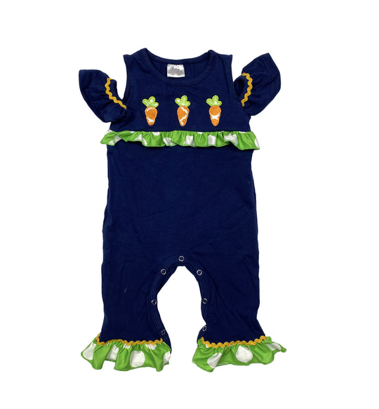 Navy Carrot romper