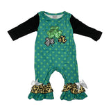 Green Sequin Shamrock romper