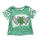 Green Shamrock Hearts Shirt