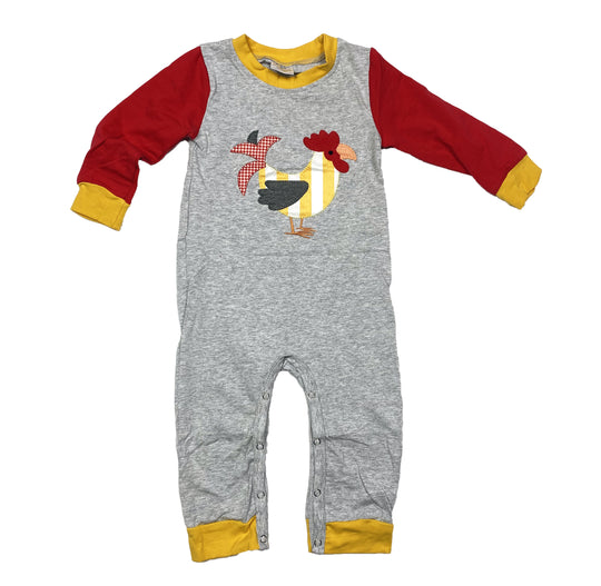 Gray chicken romper