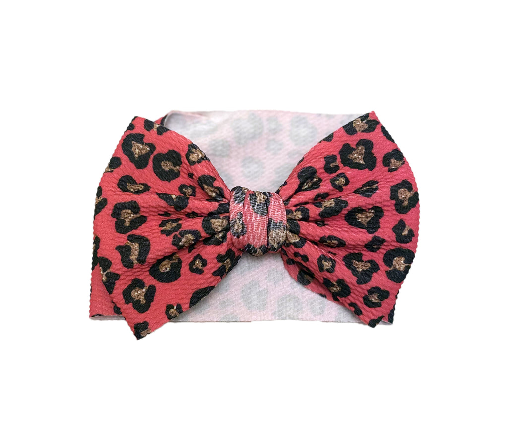 Pink Leopard bow