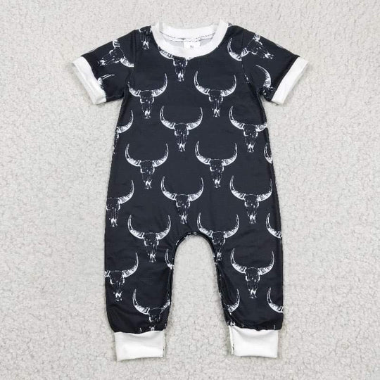 Western skull Boy Romper