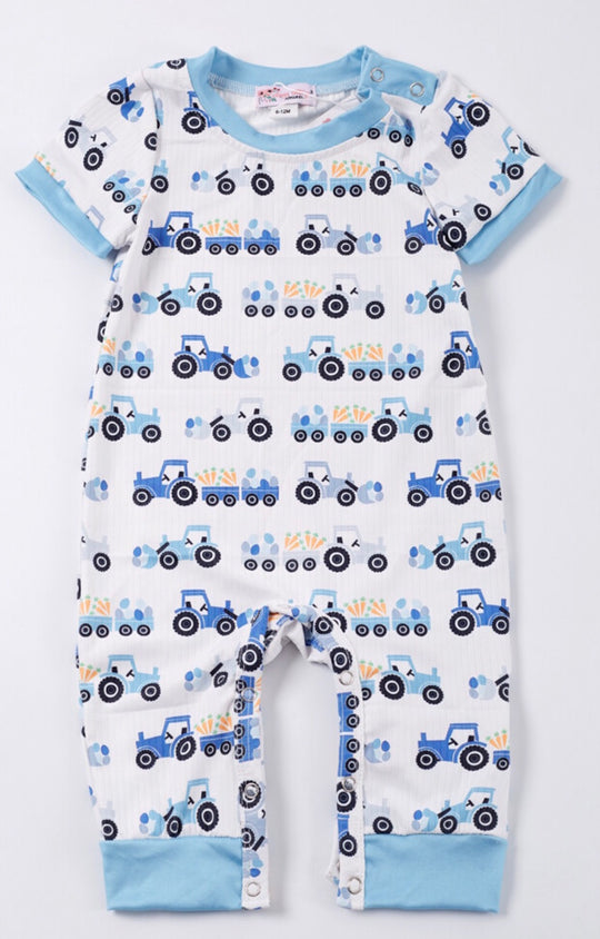 Clover Cottage Carrot Tractor romper