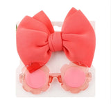 Sunglasses/ Bow set - pink