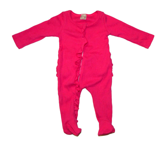 Ribbed Footie Sleeper, Pink