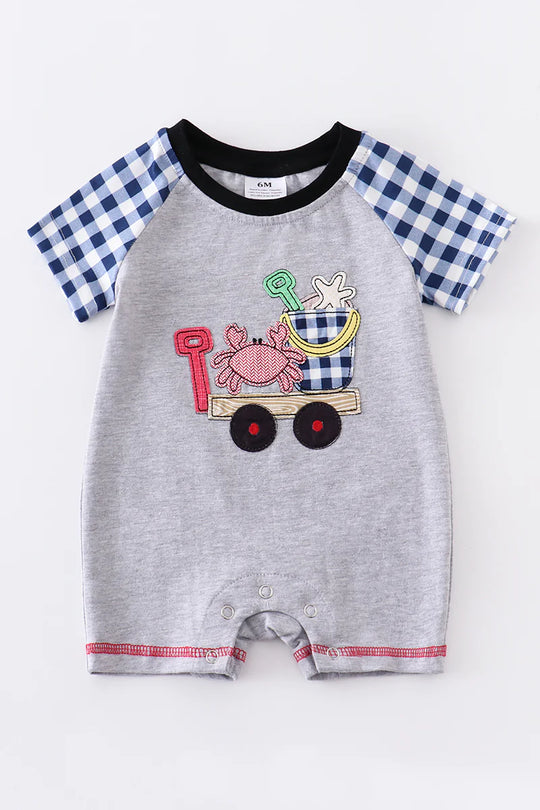 Summer Crab Boy romper