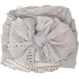 Gray Sequin Dots Ruffled Headband