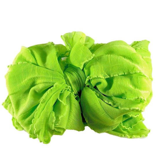 Lime Ruffled Headband