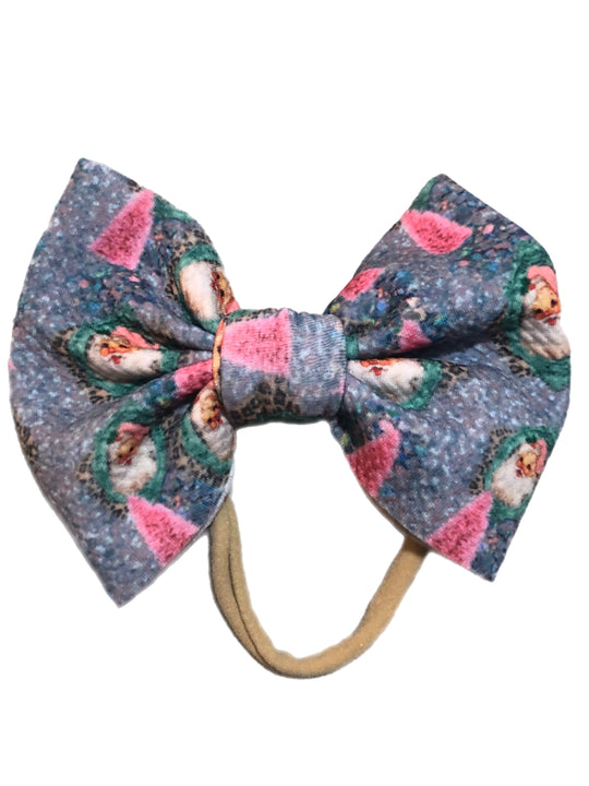 Silver glitter insp Santa nylon